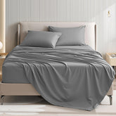 USXIBEI king size sheet set on bed delivering hotel-like comfort and style.