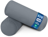 Utopia Bedding grey bolster pillow insert on bed adds decorative style and light support.
