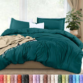 Utopia Bedding duvet cover teal 90x90 with zipper for easy insertion and secure fit.