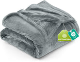 Utopia Bedding fleece blanket full-size ash grey 90x84 provides cozy warmth for year-round comfort.