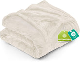 Utopia Bedding fleece blanket queen-size folded for plush warmth.