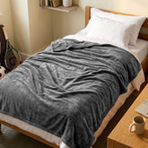 Utopia Bedding fleece blanket Twin XL grey front view shows plush texture and warmth