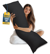 Utopia Bedding full body pillow in black 20x54, supports side sleeping alignment