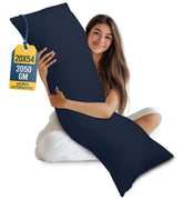 Utopia Bedding full body pillow navy 20x54 supports side sleepers for better alignment.