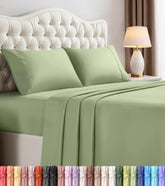 Utopia Bedding king sheet set flat sheet close-up showing soft, breathable microfiber.