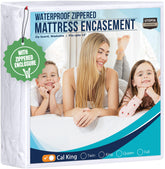 Utopia Bedding California King protector close-up with secure zipper and edge-to-edge protection