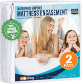Utopia Bedding zippered king mattress protector provides full encasement and spill protection.