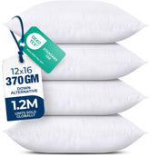 Utopia Bedding throw pillow inserts in packaging, easy to fluff and set up.