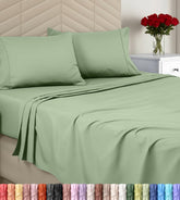 Utopia Bedding sage fitted sheet with deep pocket for secure queen bed fit and soft touch