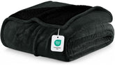 Utopia Bedding Sherpa blanket draped on bed for luxurious warmth