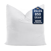 Utopia Bedding throw pillow white 24x24 for stylish bed or sofa comfort.