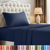 Utopia Bedding Twin XL sheet set fabric close-up shows soft microfiber texture for comfort.