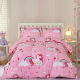 Utopia Bedding unicorn kids comforter set front view with vibrant unicorn print for bedtime fun