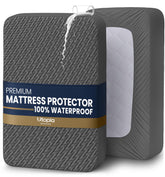 Utopia Bedding waterproof mattress protector on a California King bed for dry, clean sleep.