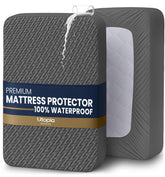 Utopia Bedding waterproof king mattress protector gray front view highlights a clean, protected sleep surface.