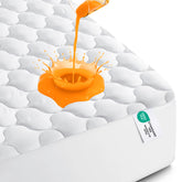 Utopia Bedding waterproof mattress protector on Twin XL bed stays securely in place