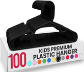 Utopia Home Kids Hangers side view showing slim profile for compact closets.