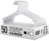Utopia Home plastic hangers with a slender profile for space-saving organization