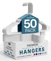 Utopia Home plastic hangers space-saving design keeps closets tidy and outfits visible.