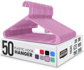 Utopia Home plastic hangers 50-pack for space-saving closet organization and easy garment access.