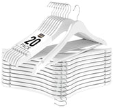 Utopia Home premium wooden hanger with a compact profile for space-saving storage