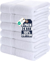 Utopia Towels 6-pack bath towels, front view, soft and absorbent for daily use.