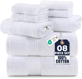 Utopia Towels 8-piece premium set packaging, ready to upgrade your bathroom routine.