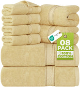Utopia Towels 8-piece premium set shown, spa-like softness for daily routines.