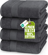 Utopia Towels bath towel set 27x54 in grey, plush and quick-drying for daily use.
