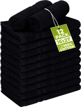Utopia Towels bleach-proof salon towel in black, 16x27, durable color treatment sessions.