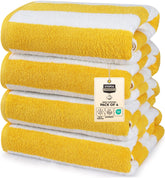 Utopia Towels cabana striped yellow 30x60 towel, oversized for beach lounging