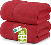 Utopia Towels Lux Jumbo Bath Sheet rolled, ultra-soft and highly absorbent.
