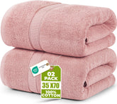 Utopia Towels Luxurious Jumbo Bath Sheet packaging shows premium cotton and long lasting softness.