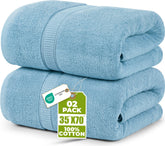 Utopia Towels Luxurious Jumbo Bath Sheet wrapped around for full coverage after a shower