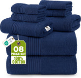 Utopia Towels premium navy bath towel showing soft, absorbent fabric.
