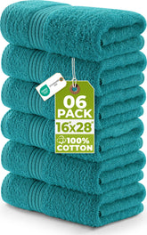 Utopia Towels premium hand towels 16x28 front view, strong absorbency and luxurious feel.