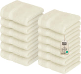 Utopia Towels wash cloths 12x12 ivory for daily cleansing and gentle drying.