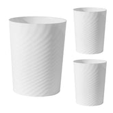 UUJOLY round white 1.8 gal trash can ideal for bathroom organization