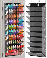 UVIAHOMI over-the-door shoe organizer with clear PVC for easy visibility.