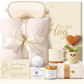 Uwingess blanket in the gift basket offers luxurious warmth for comfort.