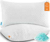UYWO cooling pillow standard 2-pack side view shows adjustable loft for neck support