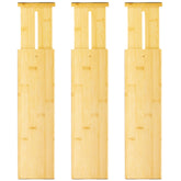 VaeFae bamboo drawer dividers, 4 inch high, extendable to fit 16.6β21.8 inches, ideal for clothes drawers