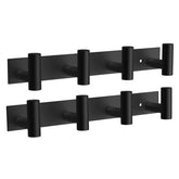 VAEHOLD coat rack wall mount with four black hooks, ideal for organized entryways