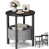 Vagusicc small round table with 15-8 inch diameter for compact living spaces