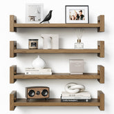Vailando four-pack floating shelves on wall for stylish display and storage