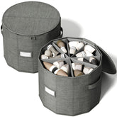 Vailando cylindrical design shoe organizer in gray, space-saving solution for corners