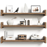 Vailando upgraded floating shelves assembly for quick mounting and sturdy storage.