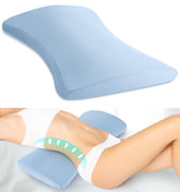vamorry lumbar support bed pillow with memory foam for proper spinal alignment during sleep