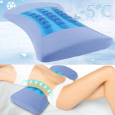 vamorry Lumbar Support Pillow cooling gel top view for refreshing sleep comfort.