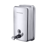 VANNSOO front view of the wall-mounted dispenser showing the stainless steel finish and large capacity